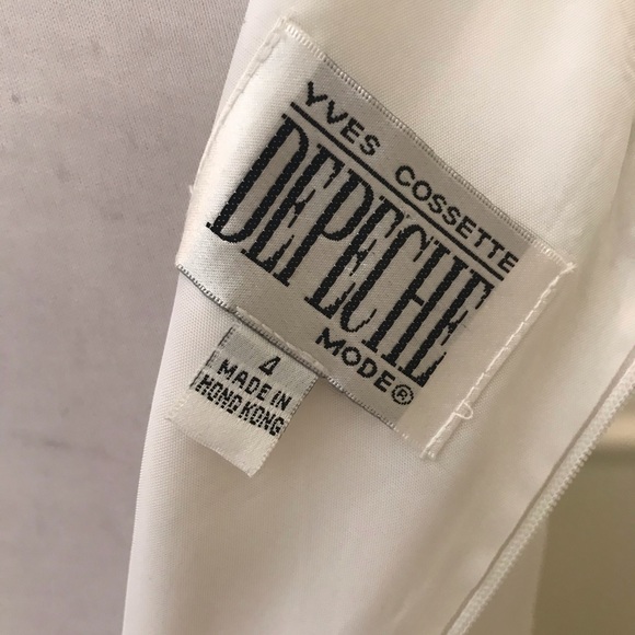 Yves Cossette  White / black trim cotton dress - Picture 4 of 5